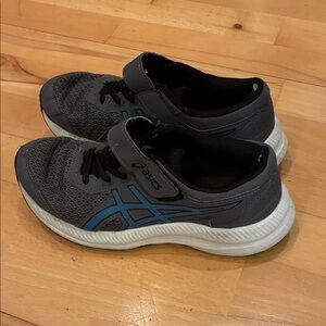 Asics Kids' Charcoal and Teal Sneakers
